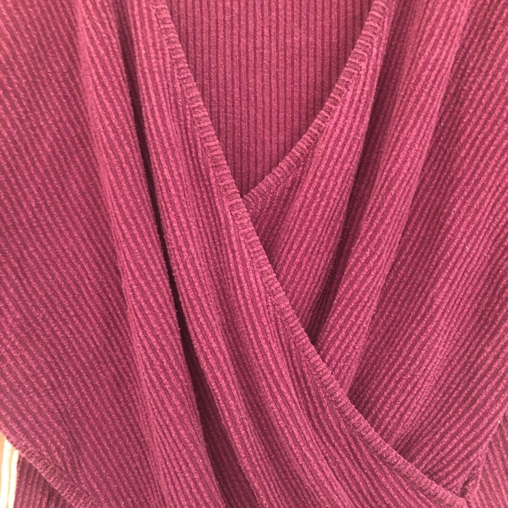 WHBM Ribbed Wrap Shirt - Picture 3 of 3